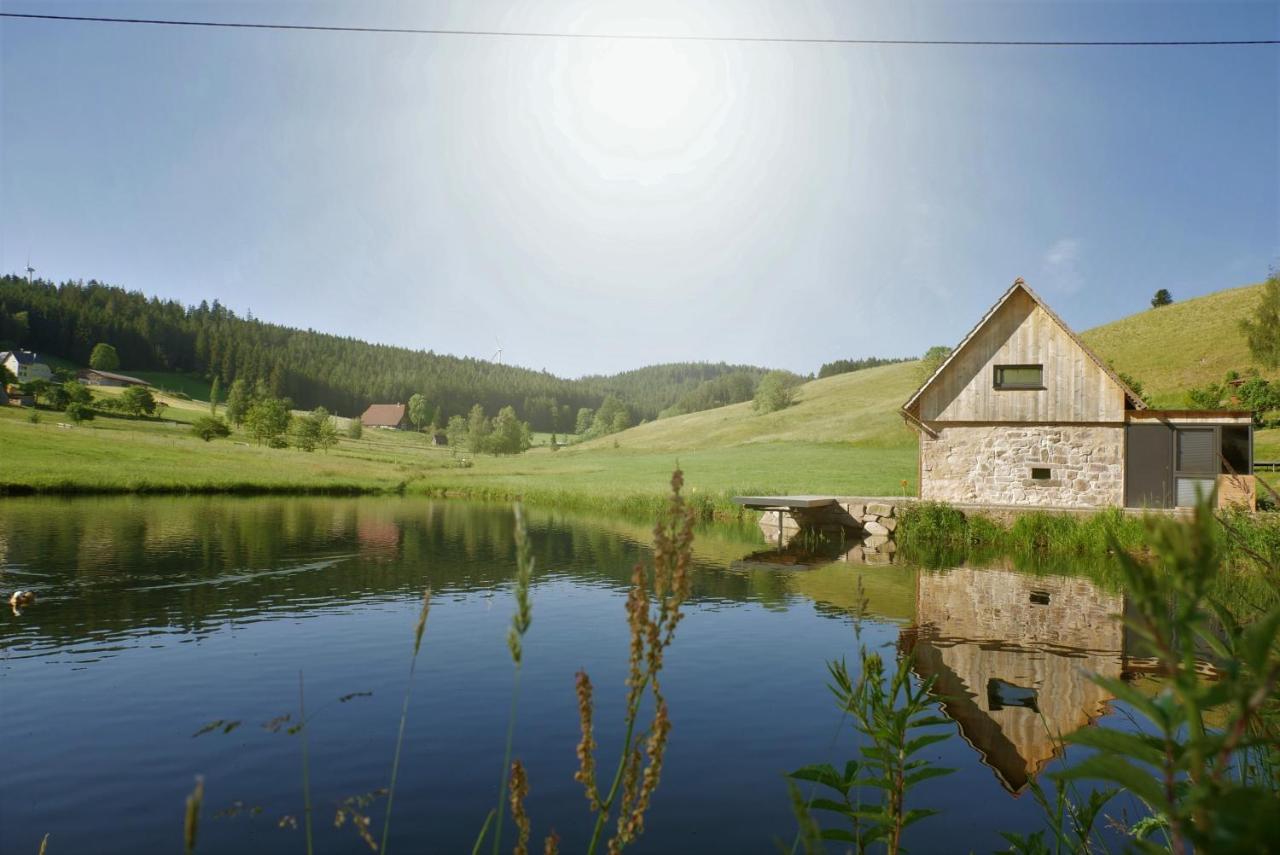 Вилла Ferienhaus Im Schwarzwald Am See "Backhaeusle" Хорнберг Экстерьер фото